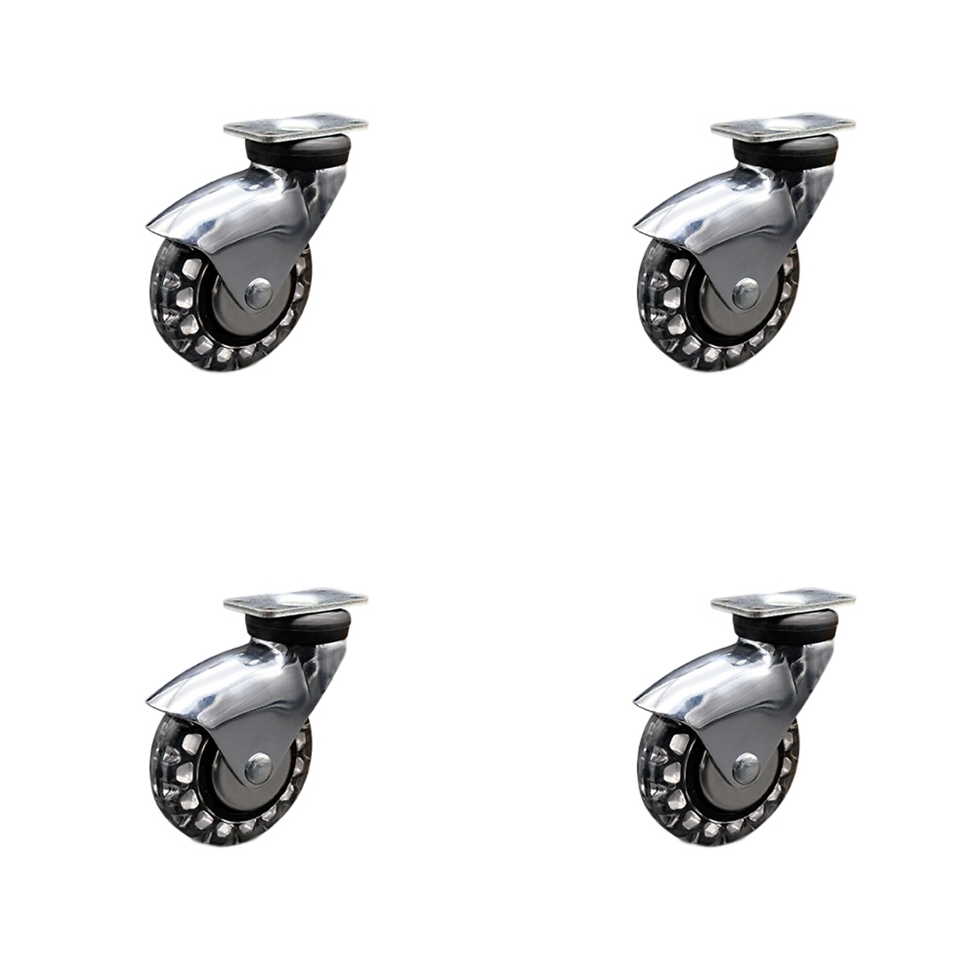 Service Caster, 3in. x 15/16in. Plate Casters, Wheel Diameter 3 in